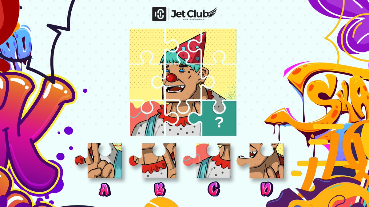 JetClub_NFT's tweet photo. This is a little something for everyone! Open puzzle pieces to guess what’s hidden in the picture 👀

Complete this #JetClub #NFT piece &amp; Comment your answer below 👇👇

#NFT #Jetmans https://t.co/5H9pg0jvWW