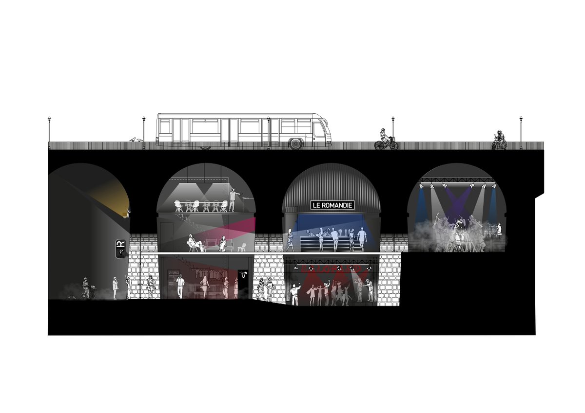 communelausanne's tweet photo. Deux clubs et un nouveau pôle pour les musiques actuelles sous les arches du Grand-Pont https://t.co/2djuroFTav @leRomandie #LeSalopard #vienocture #lausannebynight #flon #grandpont https://t.co/Xu79lrFFQt
