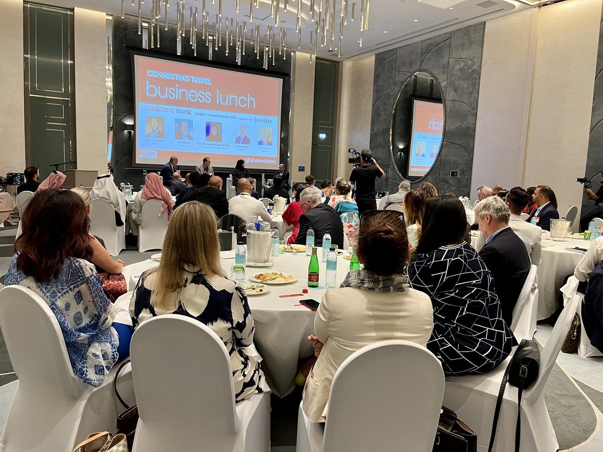 Extremely proud day and a very important one for our UAE business. Today we hosted our first major live in-person event in Dubai under our Connecting Travel brand. our <a href="/connectingtrav/">Connecting Travel</a> team has done an amazing job working with @deloitte to deliver our first in insight report.