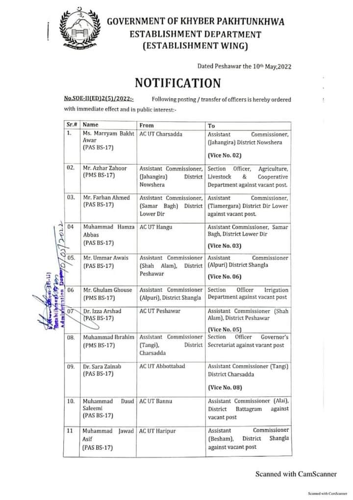 Faiz79504797's tweet photo. Posting transfer orders of different officers officials !
MS. Muneeba_Fatima ( AC UT #Haripur ) to #Assistant_Commissioner #Puran ( #AC_Puran) #Puran_Shangla @ #Shangla #KPUpdates https://t.co/VjTLZrpQYp