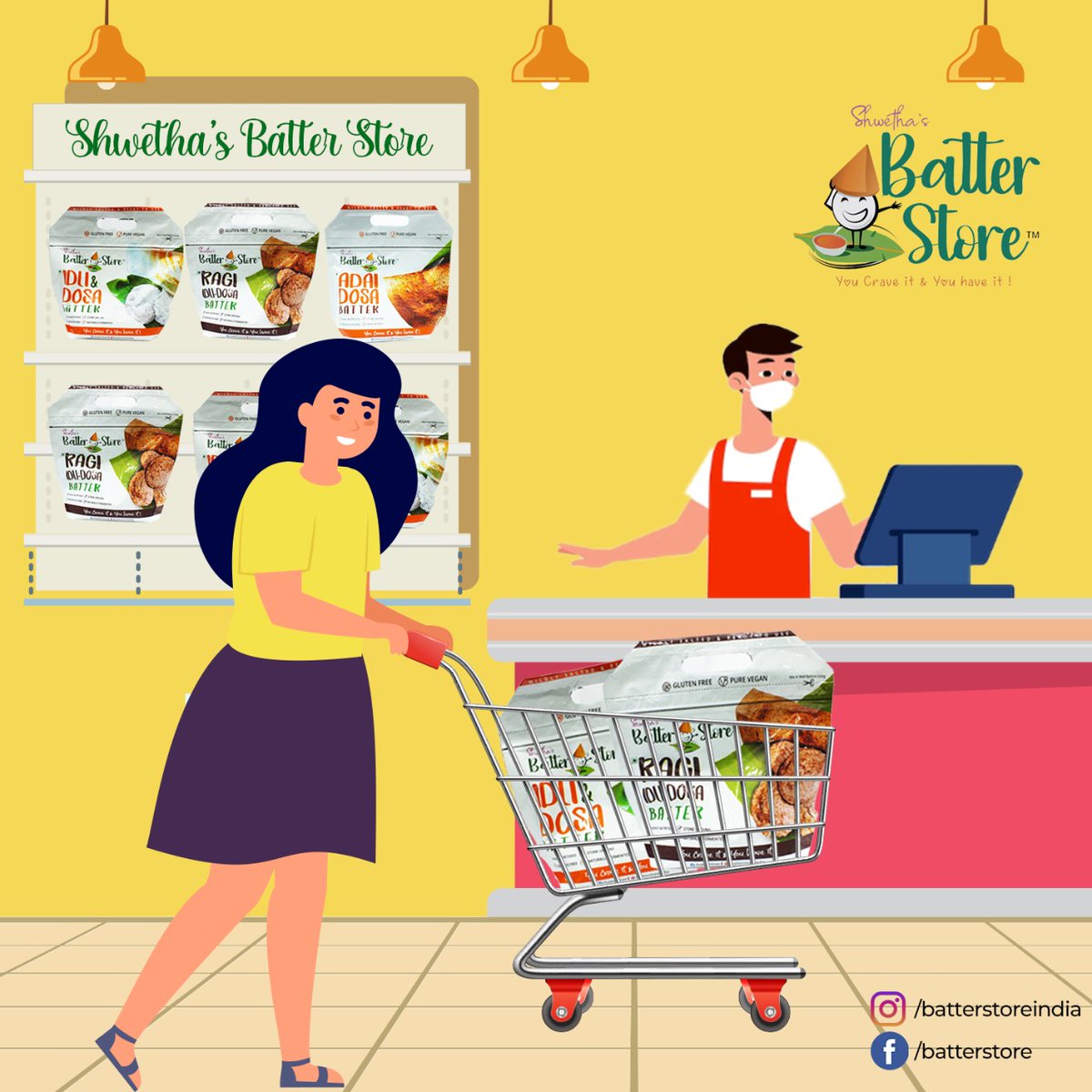 batterstore's tweet photo. Engage your taste buds in irresistible authentic flavours . Choose from our delicious range of batter . Order Now 🙌🏻
Link in Bio 
#batterstoreindia #readymadebatter #instantbatter
#readytocook #healthy #healthyeating
#GOODFOOD #idlidosabatter #breakfast #chutney
#idlibatter #idli https://t.co/1nAFPgj2oh