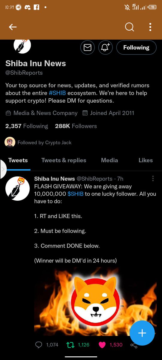 MichaelOtuson's tweet photo. @ShibReports Done
0x3b0d5ca98f42ac3bd38d0d162a1feac5b3044d6b https://t.co/f2WOTcaWXq
