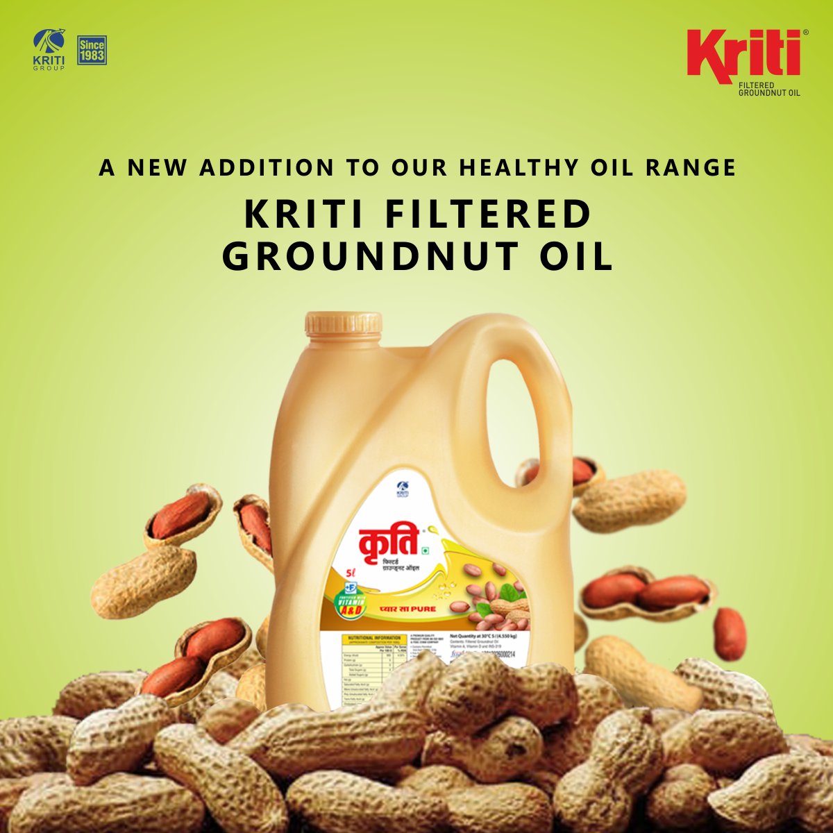 KritiRefinedOil's tweet photo. Bringing health and taste to your life... #KritiGroundnutOil ... try it today!
__
#KritiRefinedOil #KRO #KritiOil #RefinedOil #KritiGroup #KritiIndia #KritiFilteredOil #PyaarSaPure #LessIsMore https://t.co/kFGhlbfLJ1