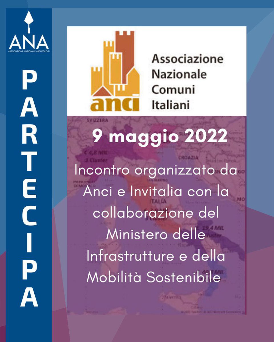 Archeologi's tweet photo. #AnaPartecipa
si è svolto il 09.05, un incontro organizzato dall’@comuni_anci e da @Invitalia, con la collaborazione del @mims_gov -, nel corso del quale è stato presentato un lavoro lungo e complesso delle istituzioni coinvolte,
Per #ANa @AlexGarrisi -
https://t.co/1h64tLkyL8 https://t.co/X8BkoGklPA