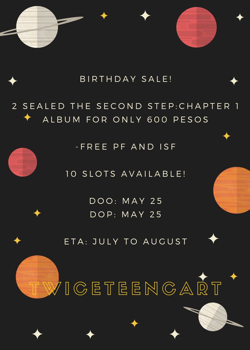 godwintrsr's tweet image. wts | want to sell 

The second step:Chapter 1 tss:c1 album set for only 600 pesos!

Dm me or dm @twiceteencart