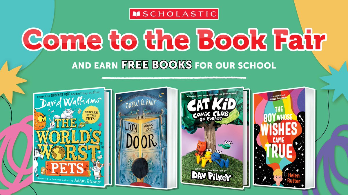 Next week Monday 16th to Friday 20th May from 3 to 3:30 come and have a look at our book fair! Every book you buy earns rewards for our school.