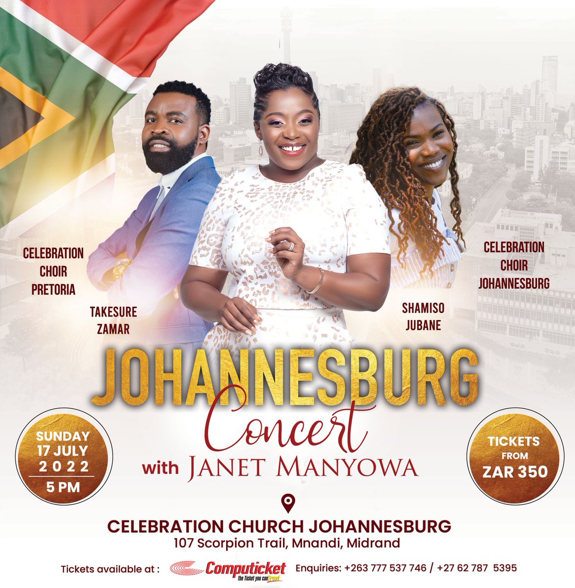 Join us this winter as we host <a href="/janetmanyowa/">Janet Manyowa</a> <a href="/tkzamar/">Takesure Zamar Ncube</a> and many others, for an explosive night of Worship! Secure your ticket today! 👉computicket-boxoffice.com/e/janet-manyow…