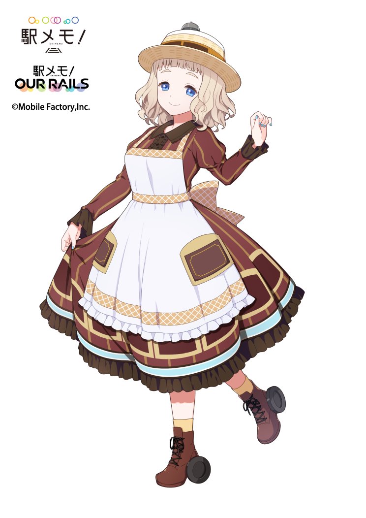 「アプリ『駅メモ!』にて、2020年実装の「アメリア・パウエル」のキャラクターデザ」|黒城ろこのイラスト