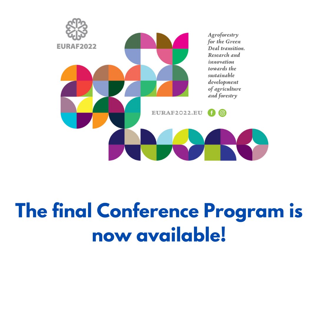 euraf2022's tweet photo. Please, download #EURAF2022 final program!
👇👇👇
https://t.co/AjcUwXr4lG

@Agroforestry @Agroforst_DeFAF @SISEFtweet @CNRsocial_  @afacagrofo @agroforadapt @AGROMIXproject @H2020Mixed @RESONATE_forest @AgroforestForum @Agroforest2022 @lagroforesterie @AgroFlanders @agroscope https://t.co/19fKoD2FWJ