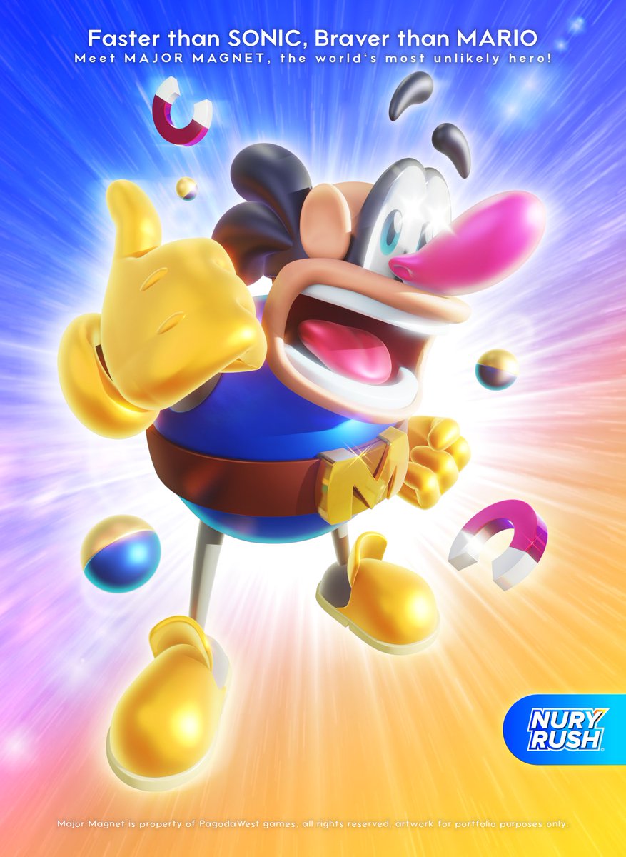 NuryRush's tweet photo. Small fan-art dedicated to Major Magnet, a game that was brought to you by the same team that worked on Sonic Mania, @PagodaWestGames! Also @TomFryPWG &amp; @TeeLopes were and still are a big artistic inspiration for me, thanks for everything you have done to date, you rock guys!💙 https://t.co/LjcRhnlroA