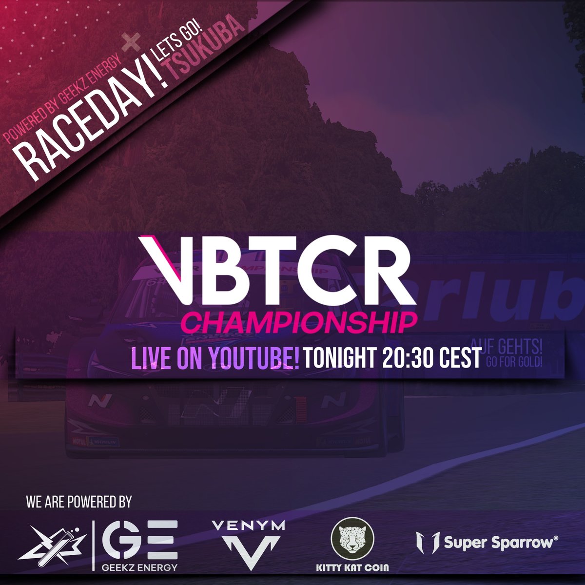 its the penultimum round of the <a href="/VBTCR_Esports/">VBTCR Championship</a> only 10 point gap for Scott Morris to be in the lead of the rookie standings. 
tune in tonight for more action!