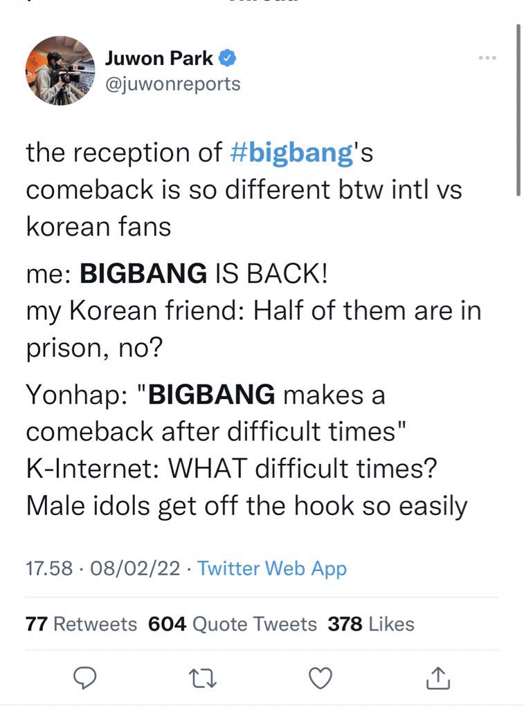 ReVeronicaL's tweet photo. The way you tweet sht about bigbang and even the member then delete it. Now you post ss of them mentioning bb, and let bigbang become their punching bag. Fxxx off juwon https://t.co/9xRA6cHMnP