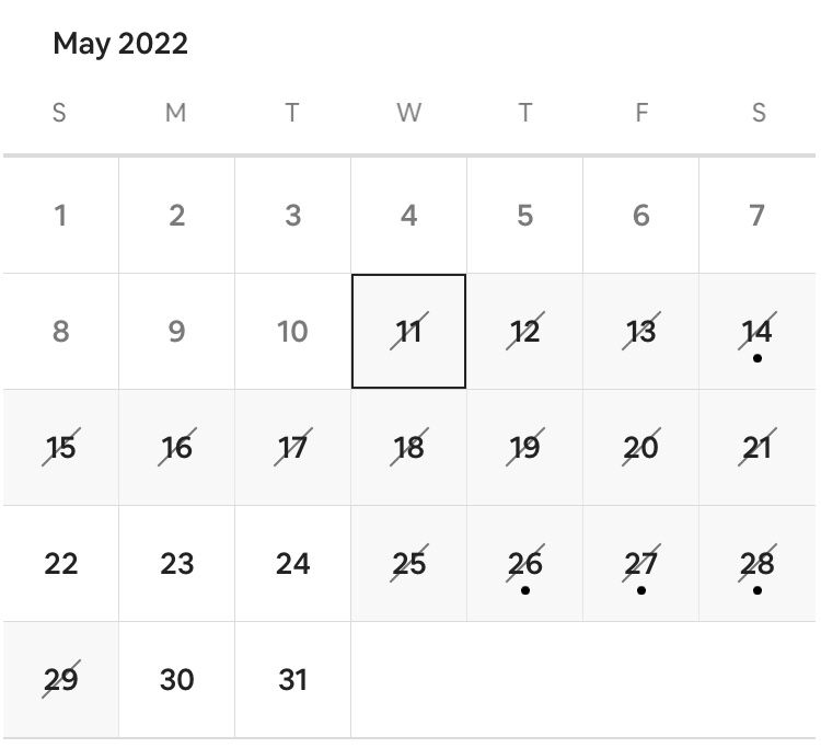 Ketersediaan saat ini di bulan Mei!

Untuk tanggal lain, bisa langsung cek via WA link di bio ya.