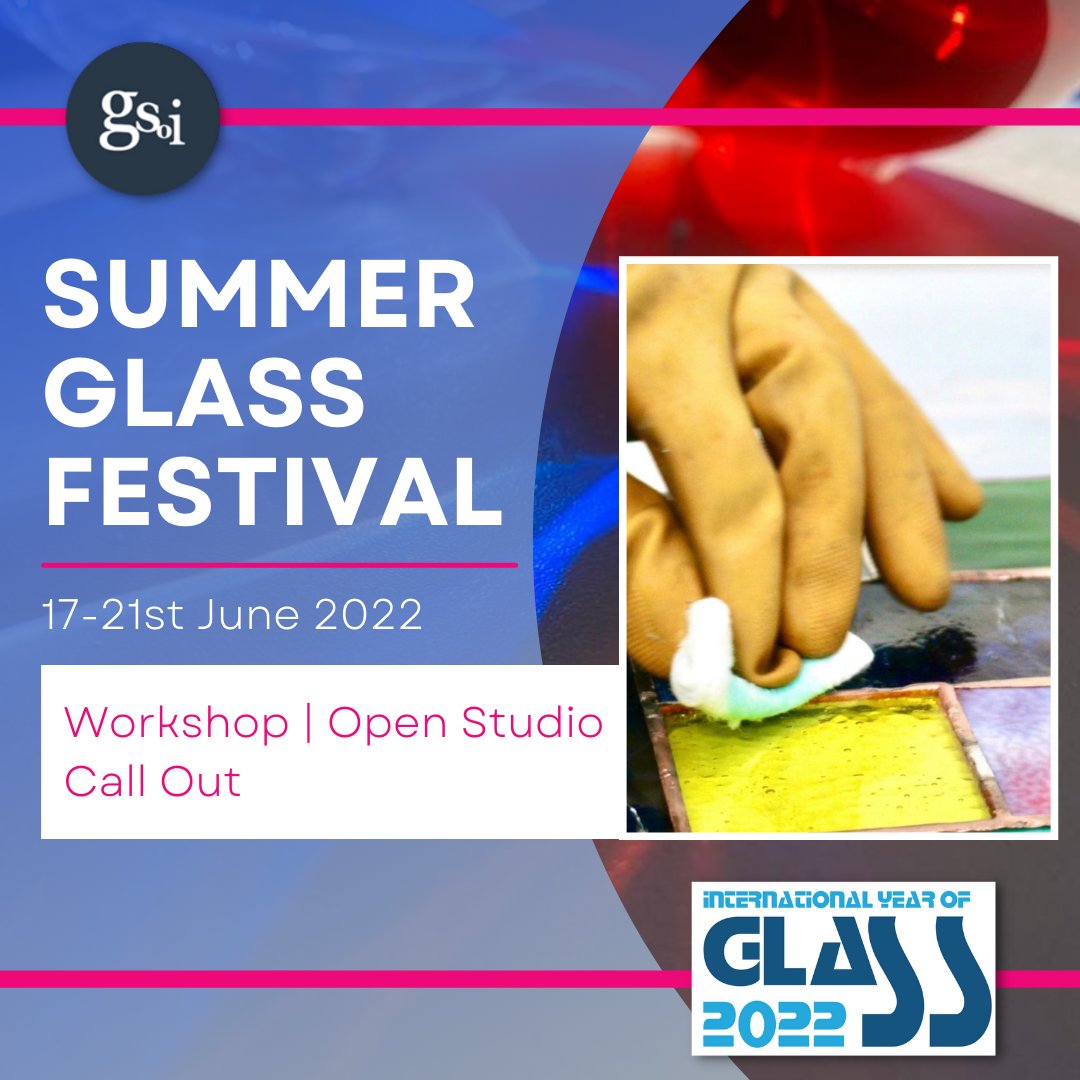 GlassSocietyIre's tweet photo. Would you like to host an Open studio/short workshop during the Summer Glass festival? We'll add your event to our calendar and help to promote it. Please email us : glasssocietyofireland@gmail.com⁠ 
#gsoi #gsoimember #iyog2022 #gsoisummerglassfestival #gsoicallout https://t.co/D1wXhZzl5O