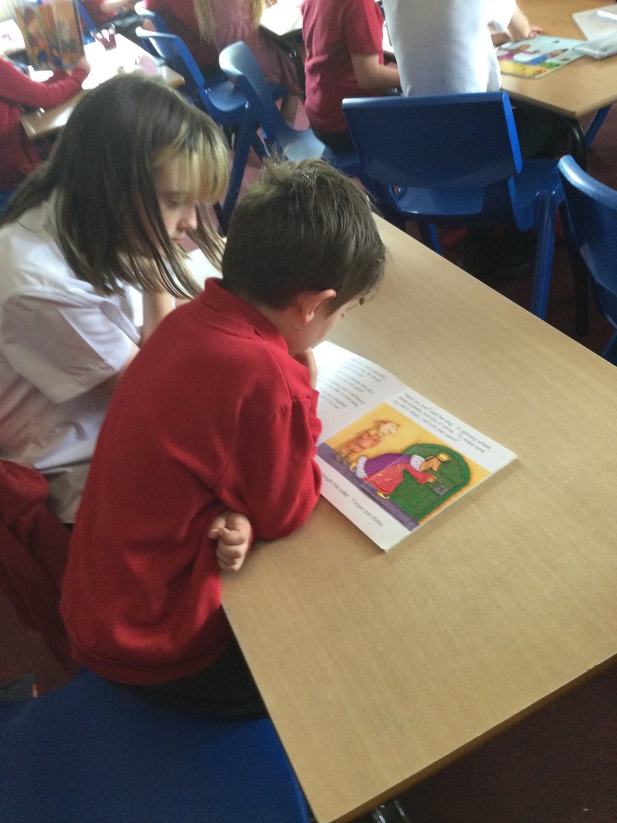 SchoolMillfield's tweet photo. After a morning of SATS, Year 6 chose their afternoon activity. Their choice was to have an extra session with their Year 1 reading buddy. 😃👏📚 https://t.co/YhuPEMwbPb