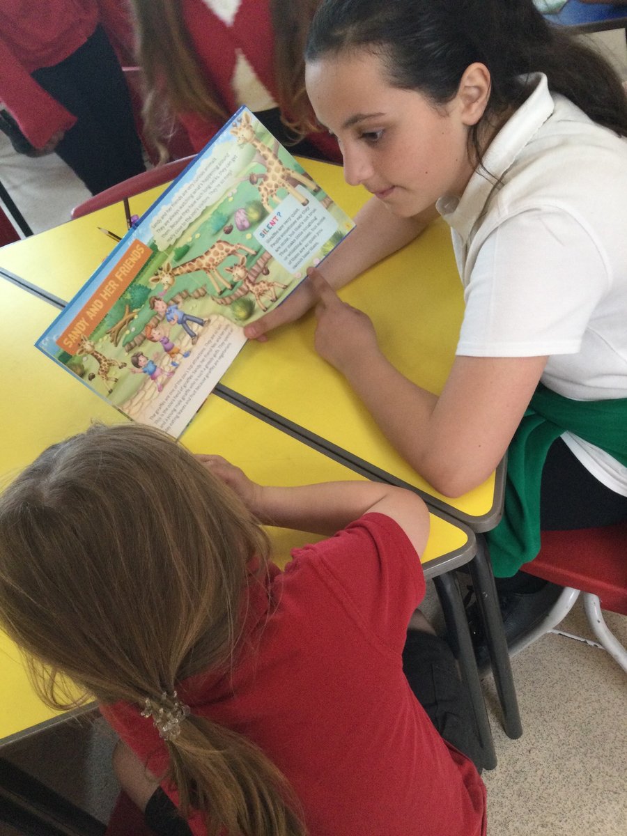 SchoolMillfield's tweet photo. After a morning of SATS, Year 6 chose their afternoon activity. Their choice was to have an extra session with their Year 1 reading buddy. 😃👏📚 https://t.co/YhuPEMwbPb