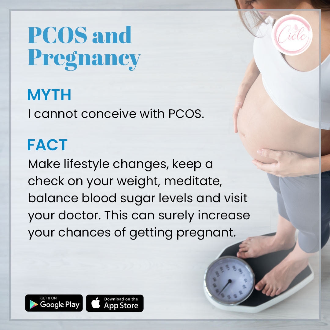 Ciclehealth's tweet photo. PCOS and Pregnancy

Myth: I cannot conceive with PCOS.

Fact: Make lifestyle changes, keep a check on your weight, meditate, balance blood sugar levels and visit your doctor. This can surely increase your chances of getting pregnant. https://t.co/vzvxnw9Ras
