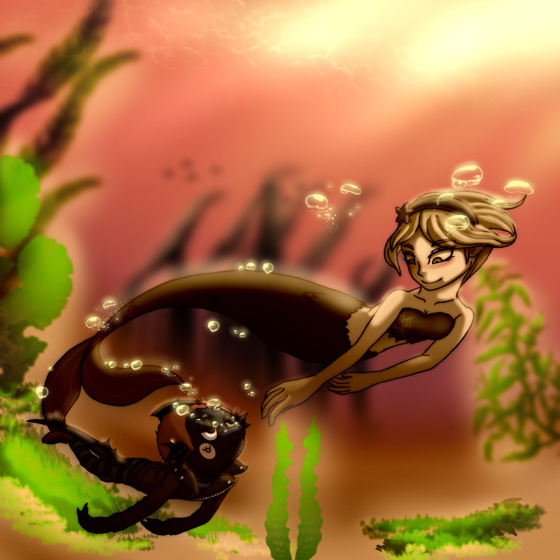 gozoban's tweet photo. happy birthday Kirumi!! 🎂🧹
wanted to practice drawing other characters aside from Ryoma, so here's a Tojoshi/MerMay pic 💙💚
(merMAID)
---
#danganronpa #danganronpav3 #ryomahoshi #kirumitojo #tojoshi #mermay2022 https://t.co/0F7C1YPiFw