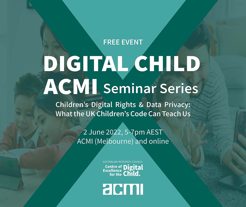 Join leading experts in children's digital rights to discuss the practicalities of implementing the UK's Children’s Code in our first Digital Child x <a href="/ACMI/">ACMI</a> seminar. Register and more info: bit.ly/DCxACMI_2Jun