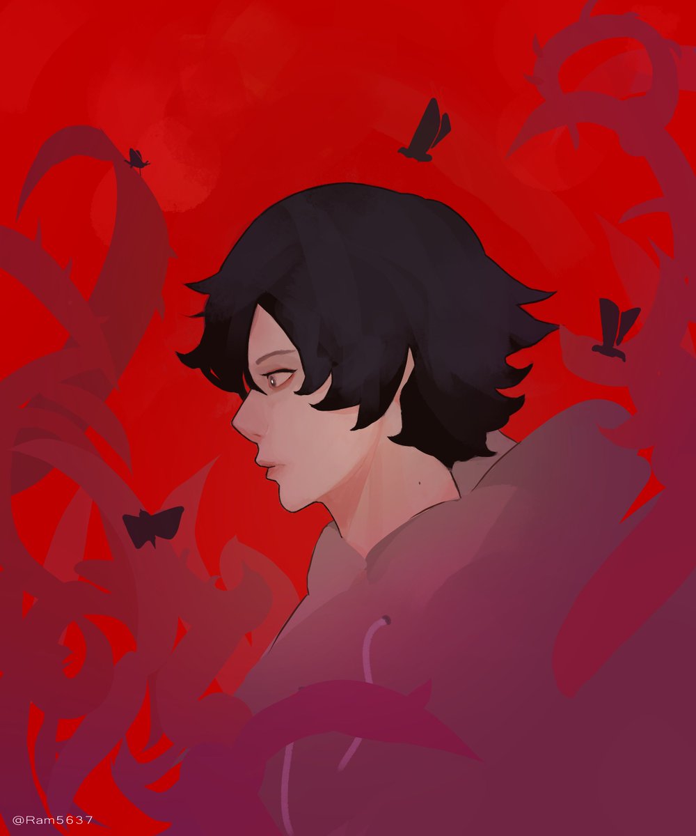Ram5637's tweet photo. Red thorns boi #art #ArtistOnTwitter https://t.co/Ml2HyF3D8F