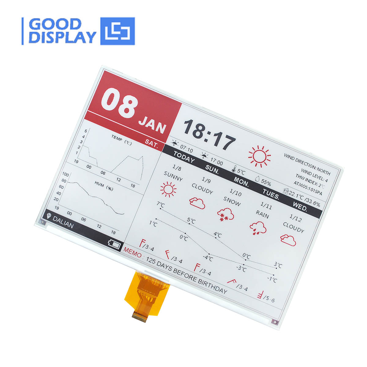 GoodDisplayCN's tweet photo. New Product 10.2 inch ePaper tri-color GDEQ102Z90
#GoodDisplay #EInk #largesize #lowpower #ESL #digitalsignage #GDEQ102Z90 #SPI https://t.co/tKRWjYFhLC
