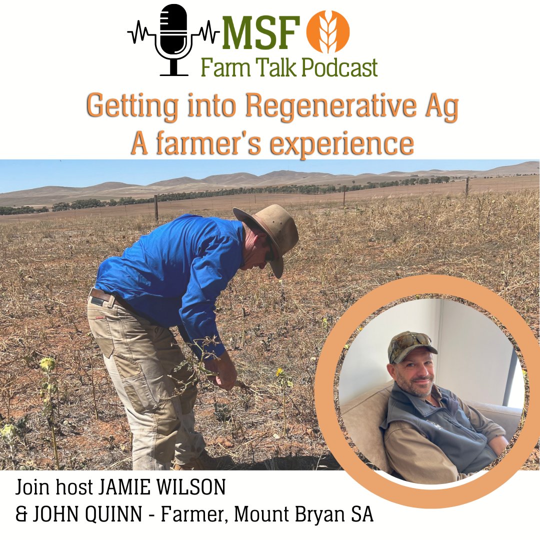 NEW PODCAST REGEN AG This project is tackling what it means for farmers in low rainfall regions @wilb171 caught up with Mt Bryan Farmer John Quinn to talk about his regen ag journey - ow.ly/rVoy50J4Meo @MRLandscapeSA @BCG_Birchip @CSIRO