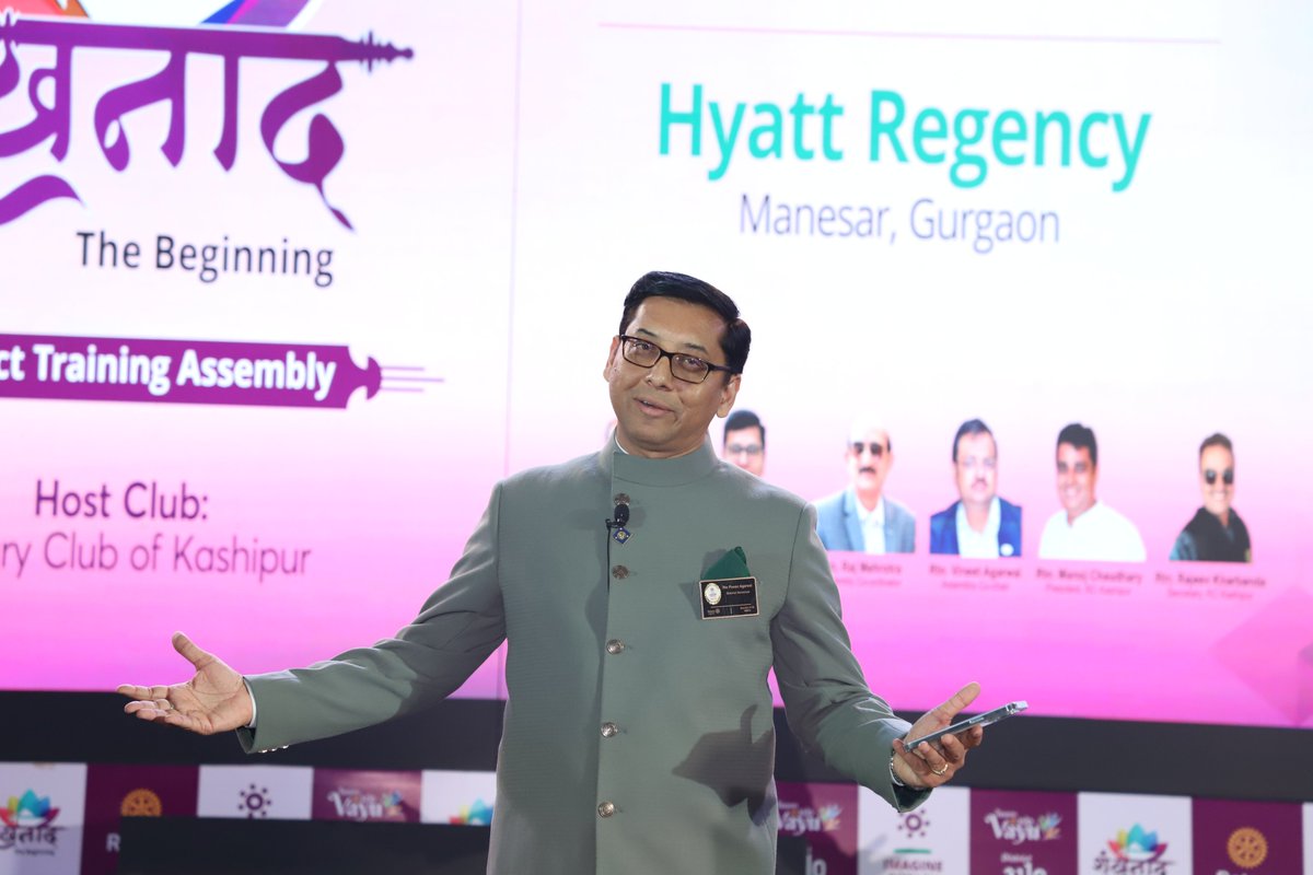 Rotary3110's tweet photo. Welcome Address at शंखनाद - The Beginning
#rotary #rotaryinternational #rotaryindia #rotarydistrict3110
#RID3110 #india #delhi #gurgaon #serve #community
#districttraining #trainingassembly #districttrainingassembly
#welcomesession #joy #enjoyment #enthusiasm https://t.co/EnbyTg3r9p
