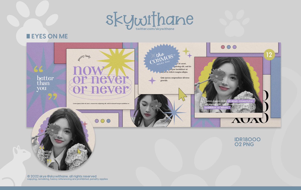 chiquitagiving's tweet photo. 🚨 FLASH GIVEAWAY 🚨

ADA LAYOUT “EYES ON ME” DARI skywithane HEHEHE MAU? AYO REPLY DENGAN KASIH TAU APA MAKAN SIANG AUNTIE DAN UNCLE HARI INI 🦛💨 https://t.co/gs0On2n6HF