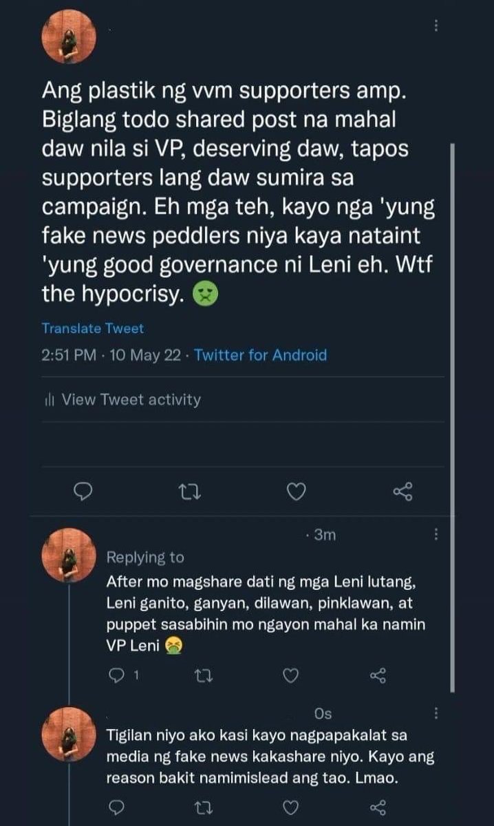pat_delacerna's tweet photo. Tapos na ang radikal era. Wag plastik, di naman tayo pinanganak kahapon. 🤧
#Pilipinas #Leni #Halalan2022 #PPCRV https://t.co/zr9RchJHvj