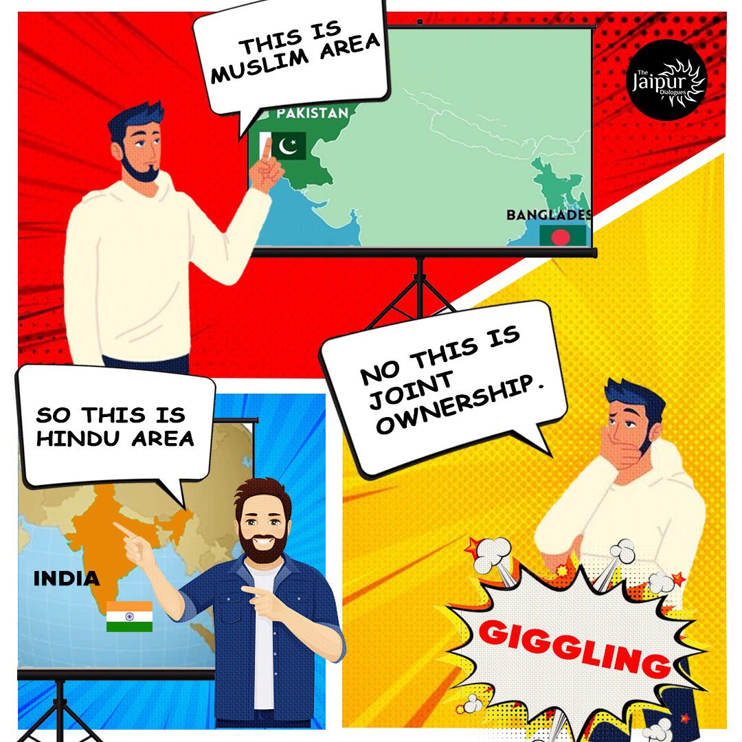 JaipurDialogues's tweet photo. Pakistan is a Private Property, India is a Joint Property.

#JDComics https://t.co/3oAF4WL5ke