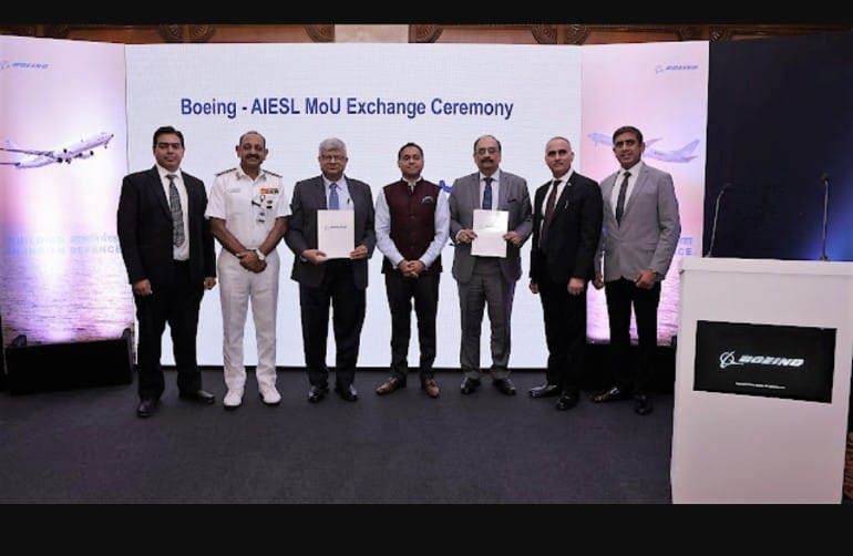 AIESL_MRO's tweet photo. AIESL and Boeing signed MOU for Repair and Overhaul of Key Indian Defence Platforms https://t.co/pEmFsN2BKC
