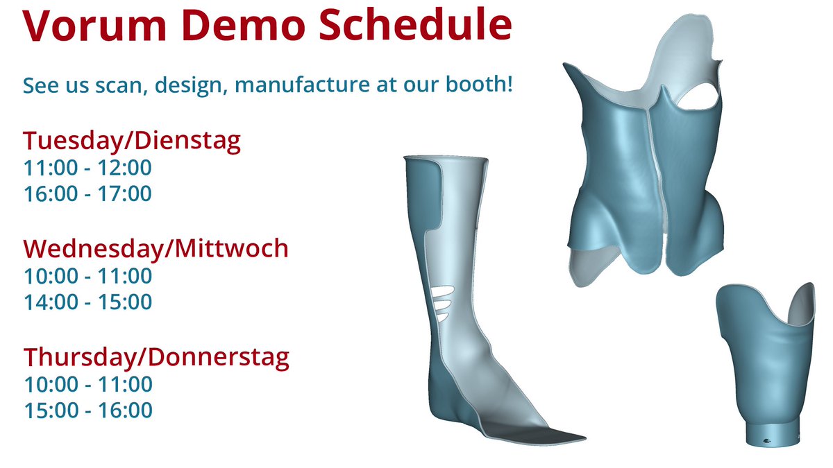 VorumResearch's tweet photo. Good morning OTWorld attendees!
In case you've missed it, Vorum will be doing live demonstrations of our digital solution during these time slots. It starts today!
#vorum #otworld22 #digitaloandp #3dprint #cadcam https://t.co/gt9p7OTDIv