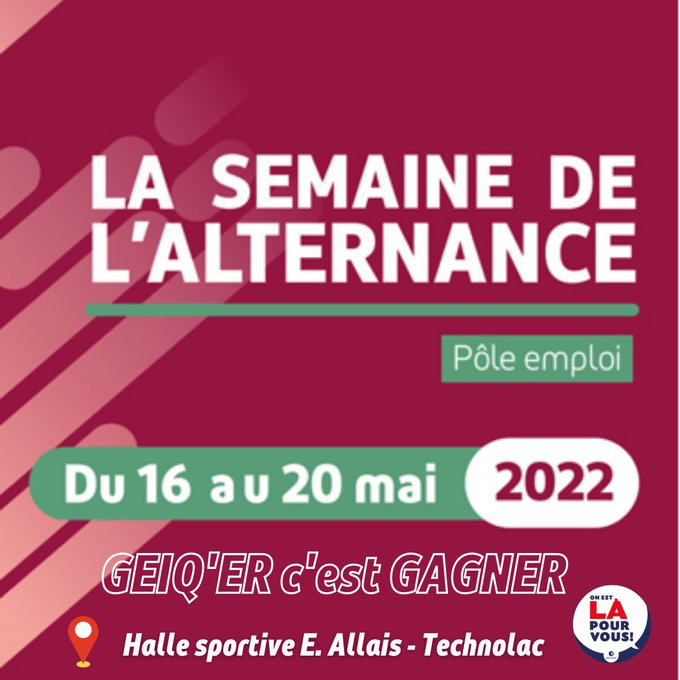 RenaudCharlesFT's tweet photo. [#TousMobilisés] pour la semaine de l'#alternance 
Demain 12 mai :
Les adhérents du #GEIQ #industrie interpros vous attendent à la halle sportive E. Allais à #Technolac
Le @clubentreprises @Univ_Savoie organise un #jobdating sur le campus d'#Annecy 
#OnEstLàPourVous #recrutement https://t.co/g2PXvmrElV
