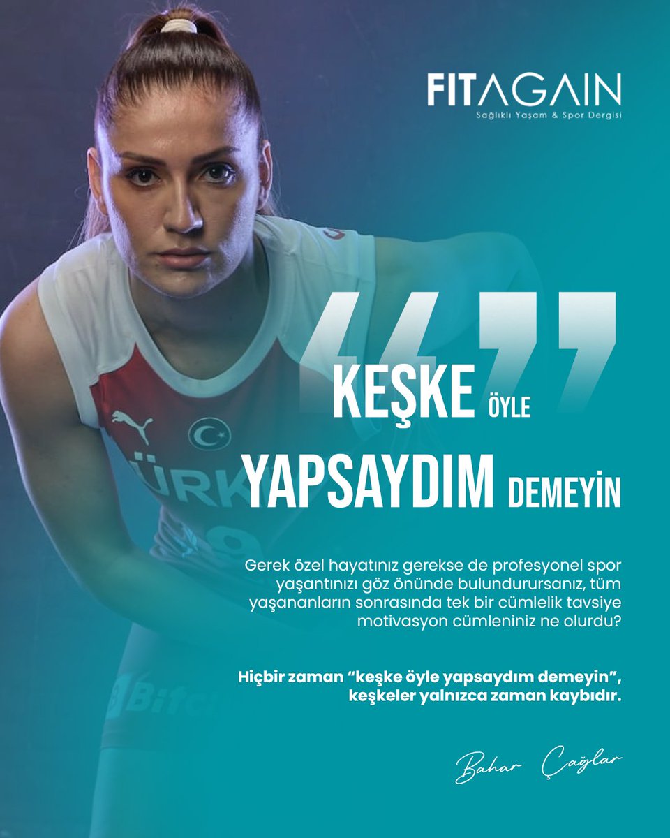 talent360pro's tweet photo. "....keşkeler yalnızca zaman kaybıdır"/ Milli basketbolcumuz Bahar Çağlar Ökten'in FITAGAIN Dergisi'ne verdiği röportajdan bir kesit... #talent360pro #baharçağlar #fitagain https://t.co/Wu3GkaM7V0