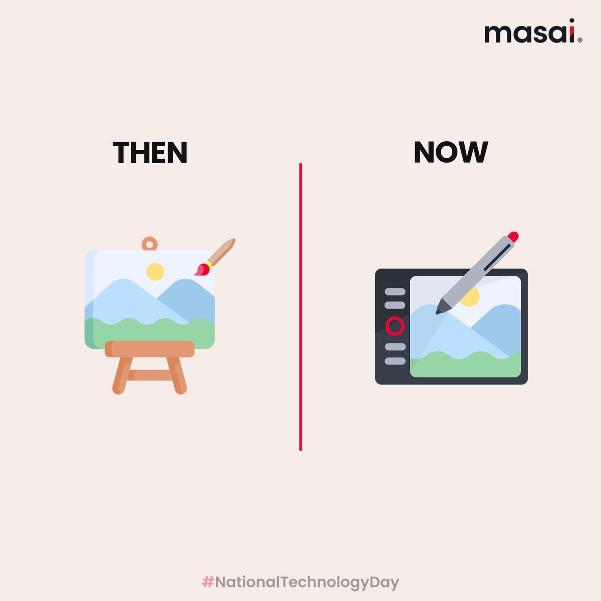 masaischool's tweet photo. Small innovations that snowball and create big changes! Saluting the way technology has changed our world and how we live, this #NationalTechnologyDay.

#sswatch #socialsamosa #socialmediadissect #NationalTechnologyDay2022 https://t.co/CI8AOXDYVv