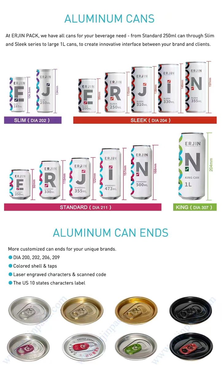 erjincans's tweet photo. Professional aluminum cans and lids manufacturer with more than 16+ years experience. https://t.co/8gbNuG7HRv