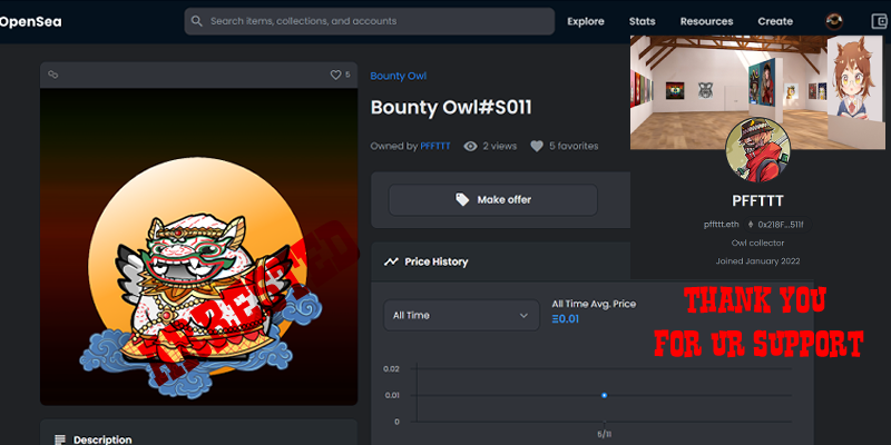 🎉Bounty Owl # S011🎉
"Hanuman Owl" was arrested.
Thanks for ur supported ❤️ 

<a href="/phttrt/">PFFTTT</a>  

more : opensea.io/collection/bou…

#Polygon #PolygonNFTs #NFTdrop #NFTshill 
#NFTs  #NFTCollection #NFTCommumity #NFTTHAILAND