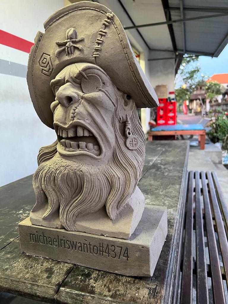 michaelrswnt's tweet photo. Hello, my dad @AndrewRise7884 and I, both are bullish about @memeland so we dedicated a full week to sculpt these masterpieces of #memeland pirates, hope @9gagceo @keung love our #memelandfanart - by  michaelriswanto#4374 &amp; AndrewRise7884 https://t.co/71cJgcnOXX