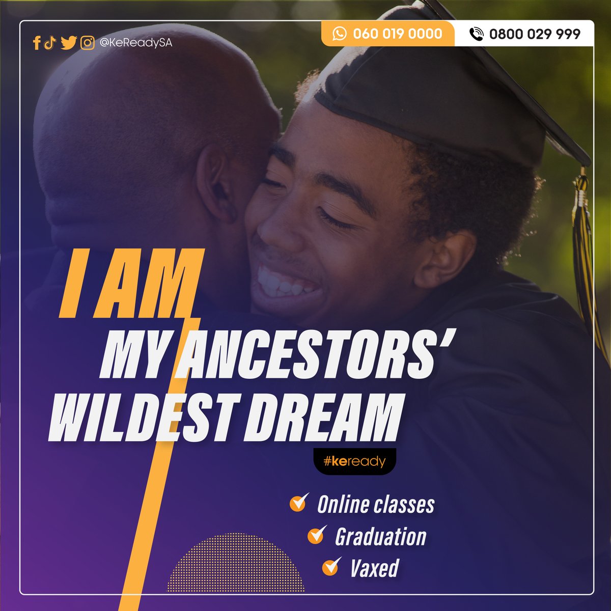 kereadysa's tweet photo. Its been a rough couple of years but you did it. Siyaziqhenya ngani!!
🎓🥳

#Keready #GraduationSeason #IAM #OnlineClasses #vaccinationsa #vaxxedyouth #letstalkvax https://t.co/E0vrDJ7TPU