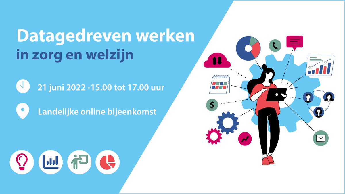 FleverNL's tweet photo. Samen data gebruiken om zorg slimmer en efficiënter te kunnen bieden. Dat is de toekomst. Wil jij starten met data gedreven werken? Meld je aan voor de startbijeenkomst op 21 juni 2022! 
#datagedreven #zorg #welzijn 
https://t.co/1yDOGd7BAm https://t.co/8JUz2SjvXo