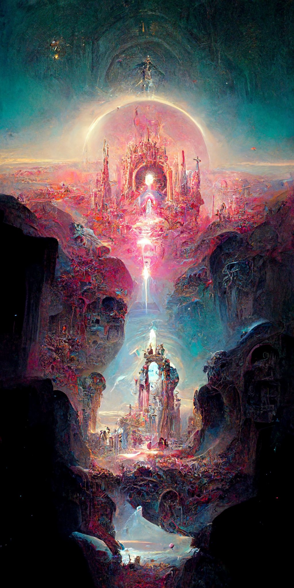 Andrei on twitter three levels of heaven aiartwork midjourney https
