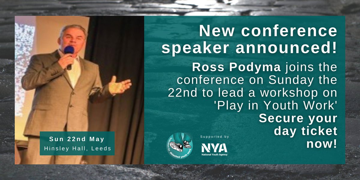 FedDetachedYW's tweet photo. Only a few days to go before we close eventbrite for day tickets to #FDYWconf22 in Leeds 21/22 May. Some great workshops on Sunday inc Ross on the importance of Play. Others include Peace and #detachedwork clinical supervision and digital youth work.
@natyouthagency https://t.co/4kKYMMiPBm