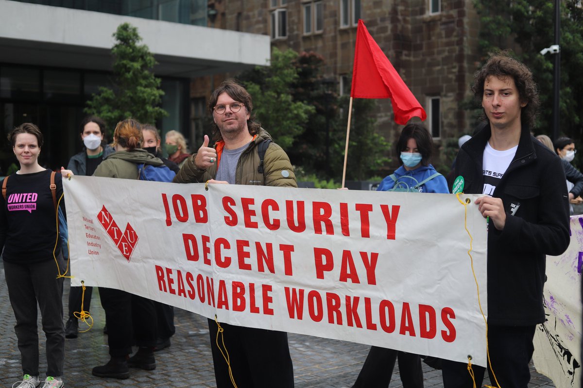 unionsnsw's tweet photo. "This government has been waging a war on higher education...the staff have had enough. The students have had enough." @DamienCahill8

Solidarity with @NTEUNSW members, students and the community holding the line at the #USydStrike and fighting for #betterunis https://t.co/VuJNsDPGaw