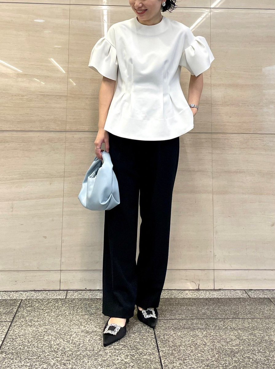 Dress Lab. Limited】 ハリ感フレアトップス×パンツドレス SET UP