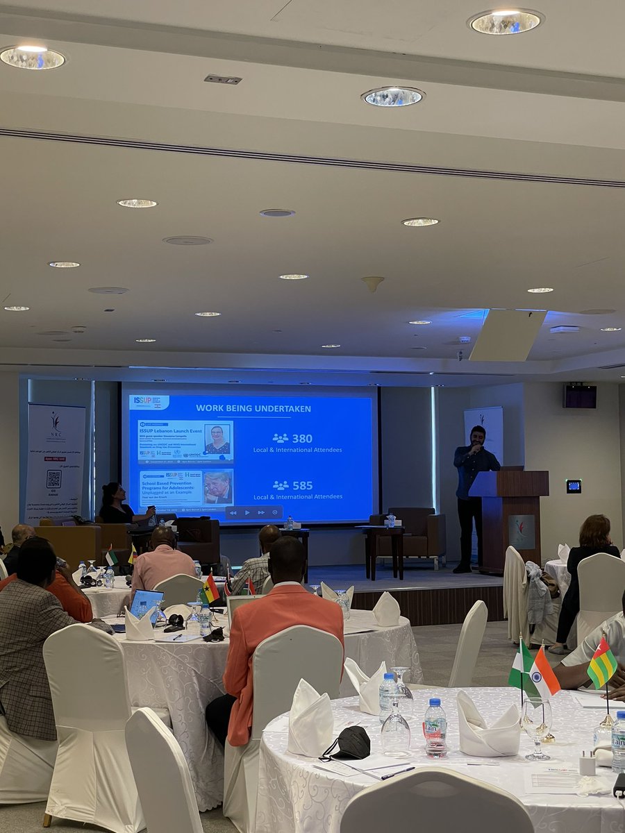 Issup_Lebanon's tweet photo. Anthony Abi Zeid from ISSUP Lebanon presenting our past activities and future plans.

#ISSUP2022 #AbuDhabi #prevention https://t.co/tzKv0V4Gze