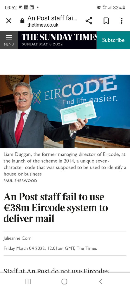 loc8code's tweet image. As said, enumerators dont have to manually sort large volumes of  mail daily. The article linked to last reply explains how using Eircode would undermine productivity.
It's for this reason An Post doesn't use Eircode. Problem is though - Eircode was designed by An Post! #FIASCODE