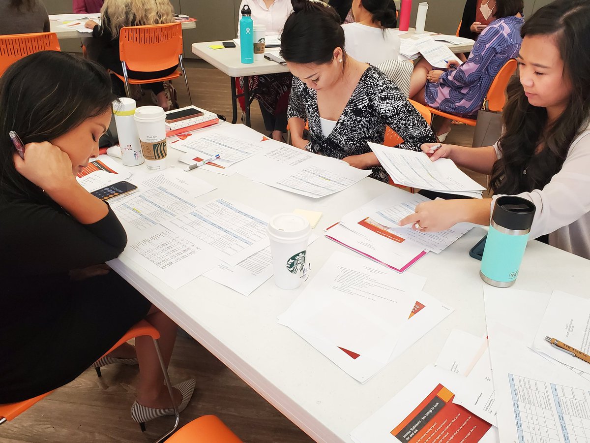 DaphneOkunaga's tweet photo. Today was our last #PTMLA session and I learned a useful exercise that I plan on doing with my class next year to strengthen the data portion of their presentation. Mahalo to @CPBHawaii Dayna Matsumoto and @asbhawaii Emi Au for leading this session on Business Acumen. #808educate https://t.co/TQeuTusVIh