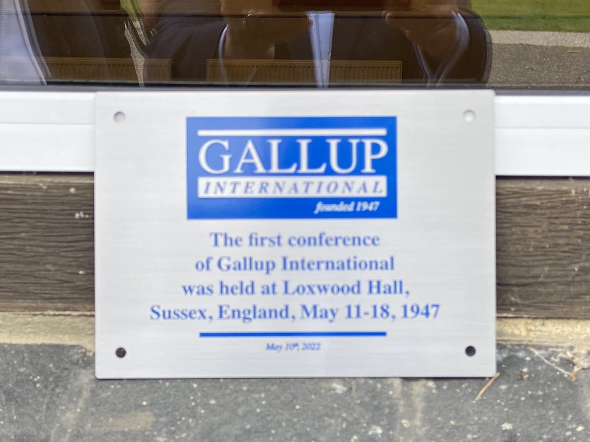 ORB_Johnny's tweet photo. 75yrs ago today 12 international pollsters gathered in Loxwood England for 5 days under leadership of dr George Gallup.  The outcome was the formation of Gallup International. And then @esomar @wapor and @TweetMRS    Yesterday we visited and held a board meeting on the same site https://t.co/wybUgWzeYV