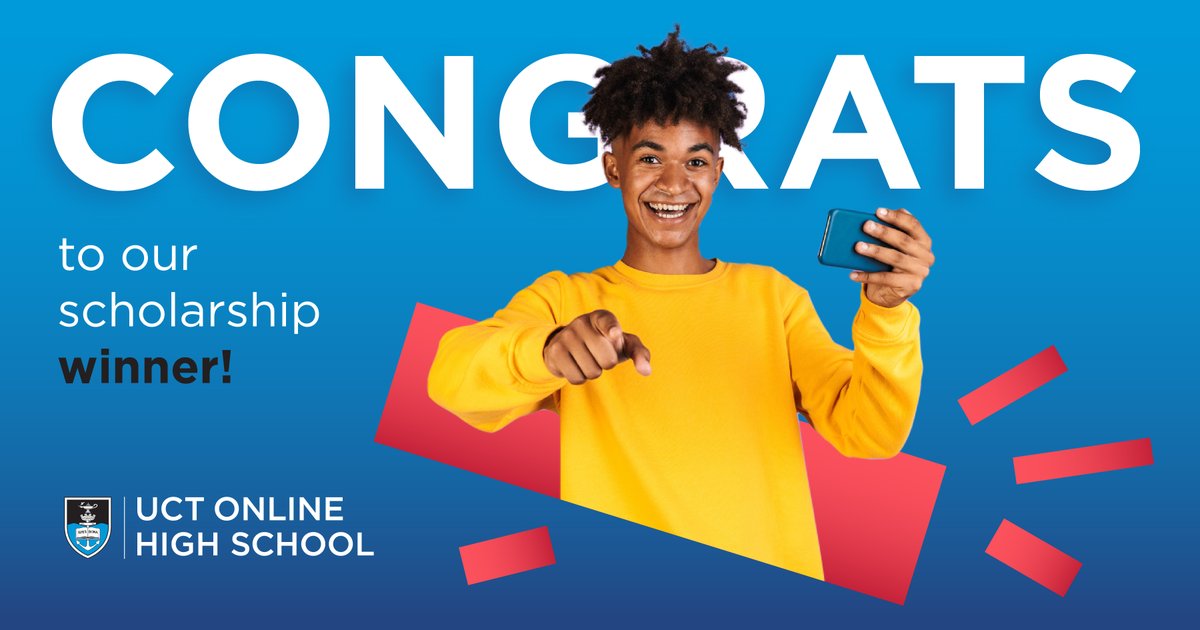 UCTOnlineHigh's tweet photo. A big congrats to our @VOCfm Scholarship winner, Faatemah Jassiem! 🎉
Welcome to the UCT Online High School family, Faatemah. We look forward to walking this exciting journey with you!
#UCTOnlineHighSchool #LearningLiberated #UnleashYourPotential #Scholarship #VoiceOfTheCape https://t.co/1PpWNPCms7