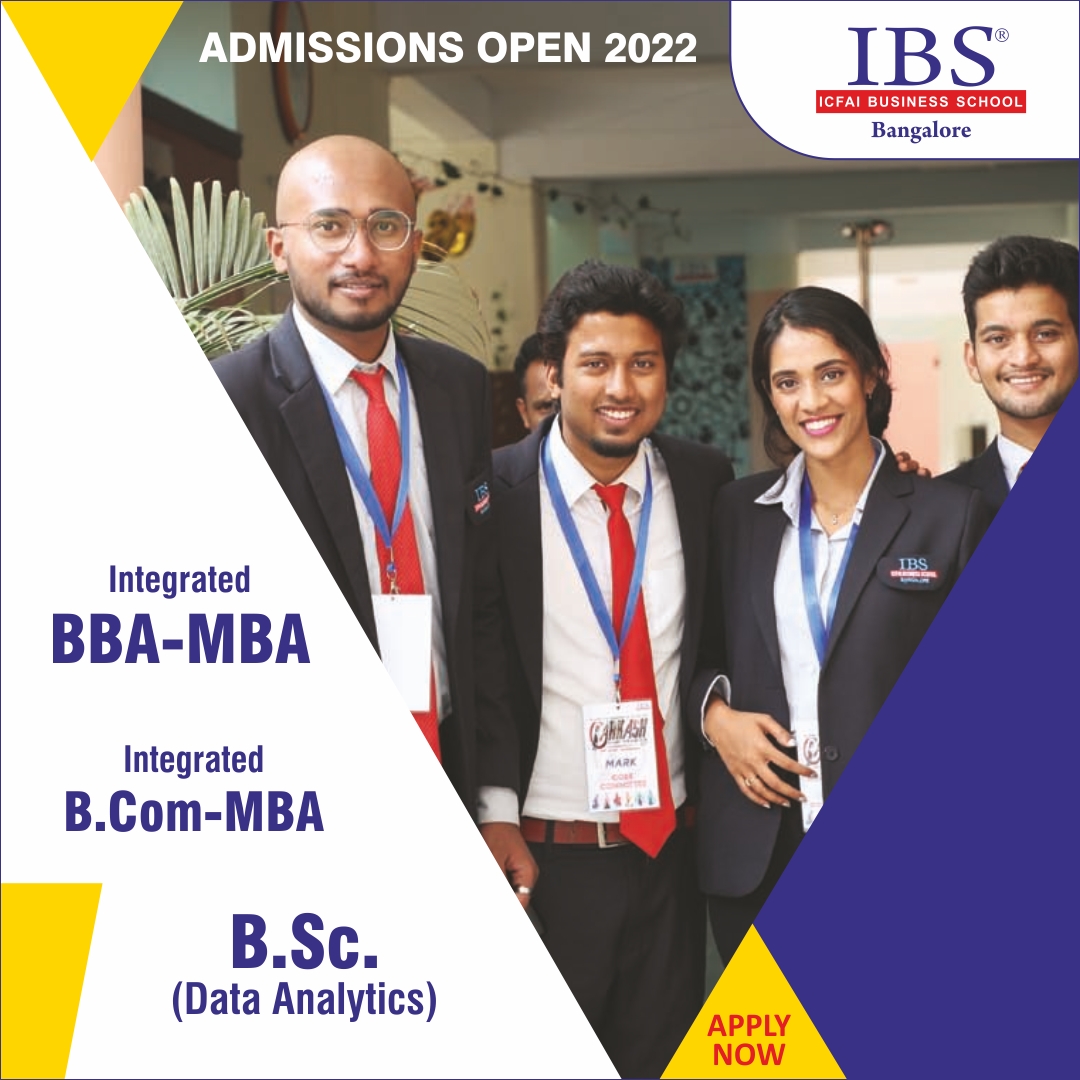 IBSUGPrograms's tweet image. ICFAI Business School, Bangalore offers Integrated BBA-MBA, B.COM-MBA and B.Sc (Data Analytics) Programs.
Apply now @ bit.ly/3rgP58G
#IntegratedPrograms #BBAMBA_Program #BCOMMBA_Program #BSCAdmissions #IBSBangalore #IBSAdmissions2022.